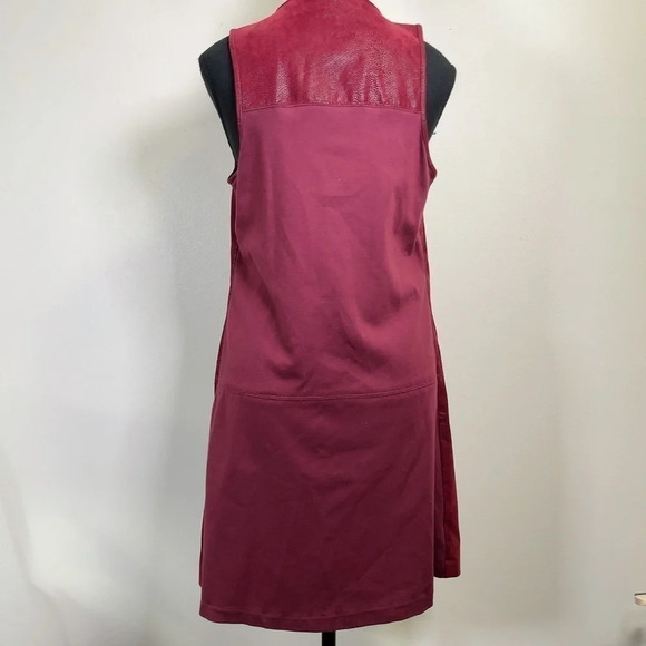Guess Faux Leather Sleeveless Snap Button Mini Dress - Picture 3 of 14